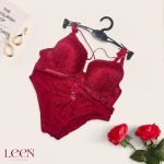 Embrioded Thin Pad Bra Set - Image 2