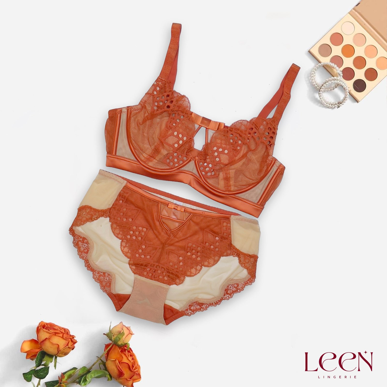 Product-26.2-scaled-1.jpg Bow style net bra set - Image 1