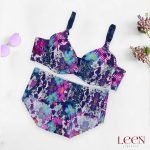 Single Padded Flower Pushup Bra Set - Image 2